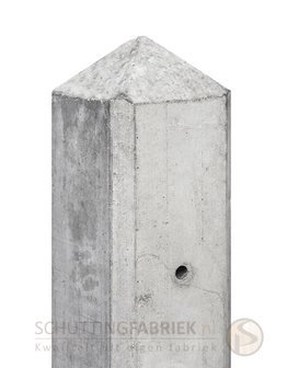 Eindpaal Diamantkop, voor onderplaat, beton Wit Grijs, lang 2780.